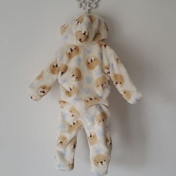 0-3 Months Swaddle Bunting Snow Suit Winter Coat Feet Footed Feetie Hooded - Picture 9 of 16